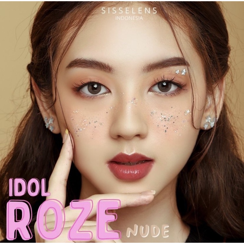 Softlens Idol Roze SISSE LENS Normal dan Minus free lencase