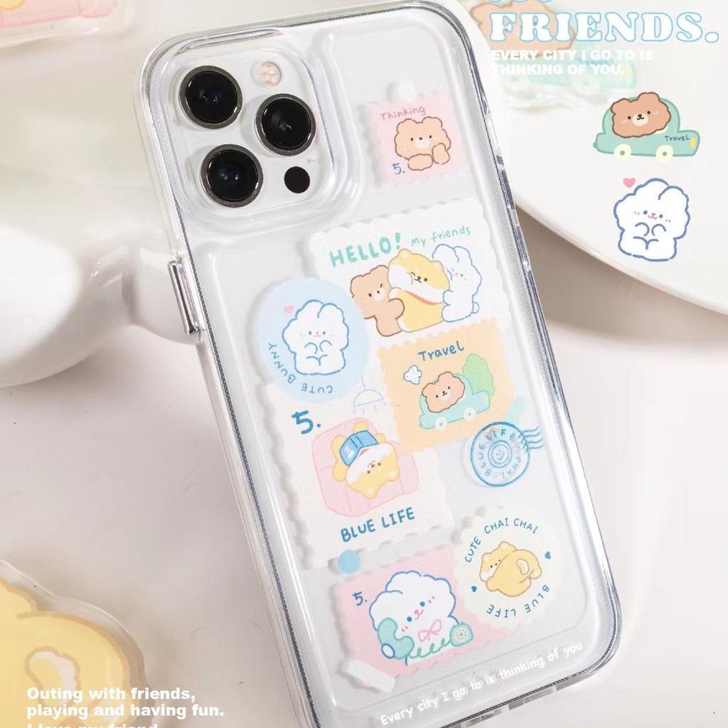 Case Pelindung Bahan Akrilik TPU Untuk iPhone 11 13pro 13prm 12 7Plus xs 8Plus XR 7 8 XR 11pro xs Max 12Pro Max