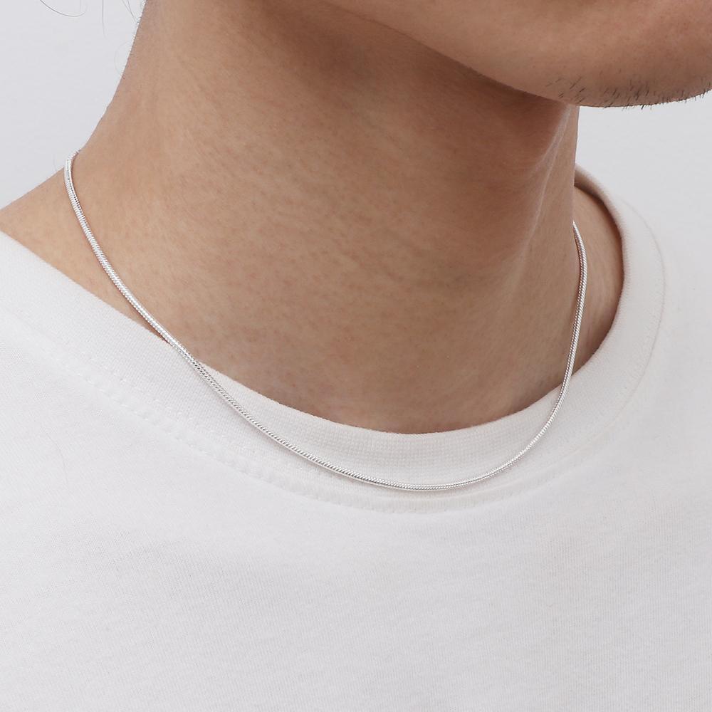 Kalung Rantai Ular Bahan Sterling Silver 925 Ukuran 16 / 18 / 20 / 22 / 24 inch