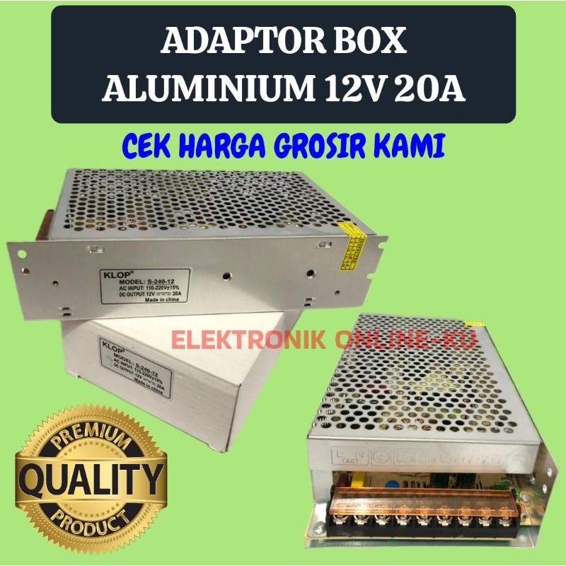 POWER SUPPLY 12V 20A SWITCHING ADAPTOR JARING BESI