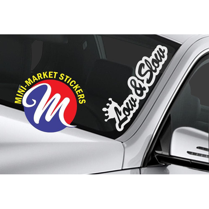 sicker stiker low&slow sticker kaca mobil jdm low&slow racing Keren