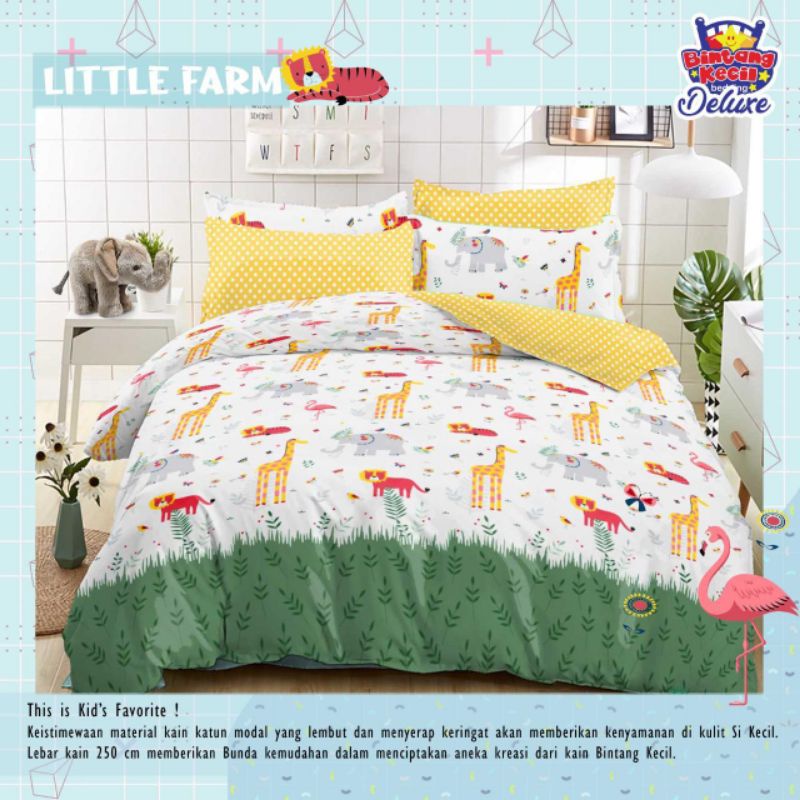 Sprei anak motif animal elephant gajah sarung bantal guling kamar tidur katun homemade seprei