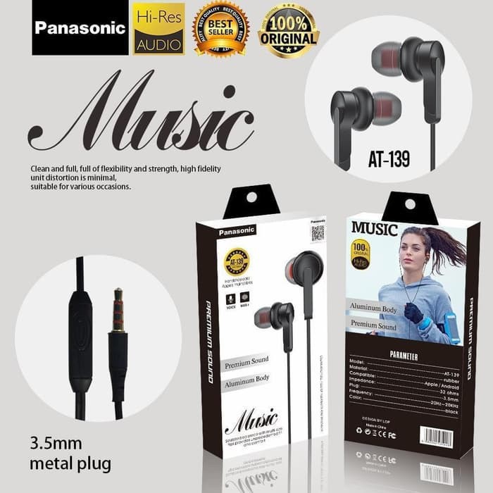 HANDSFREE / HEADSET / EARPHONE PANASONIC AT-139