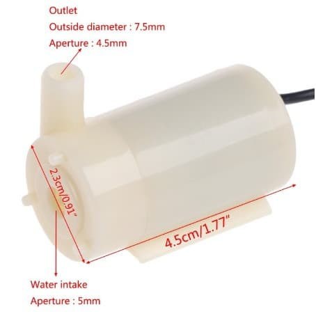 Mini Water Pump DC 3-6V 120L / H Micro Submersible pompa air mini