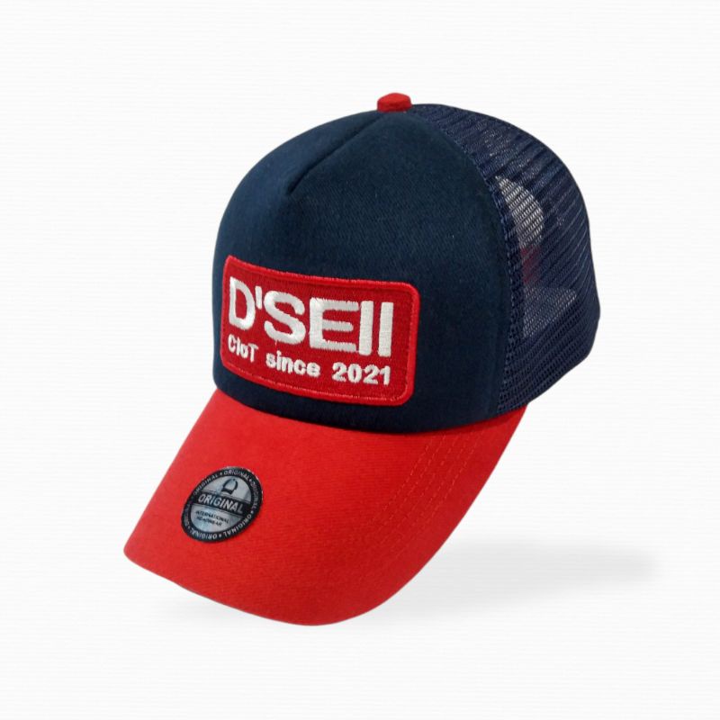 Topi Pria Original Distro  / Topi Baseball / Topi Trucker Jaring Navi Merah