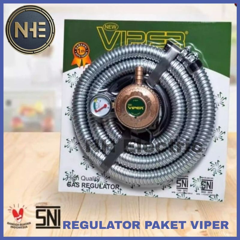 Regulator Gas Paket Viper - Regulator Gas Komplit Viper - Regulator Gas &amp; Selang Viper