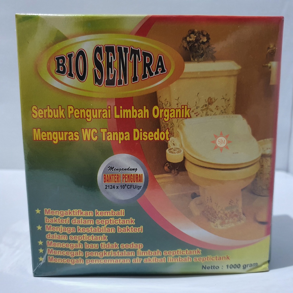 BIO SENTRA 1kg Serbuk Penguras WC Kamar Mandi Mampet Tanpa Sedot