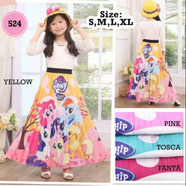 ROK PLISKET LITTLE PONY ANAK