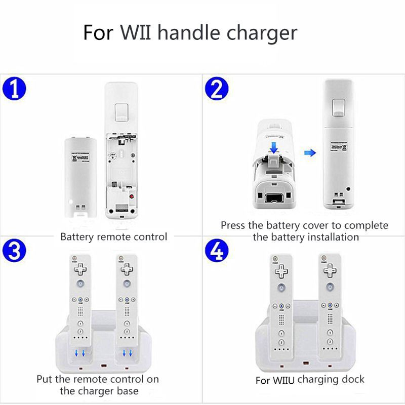 Cre Dock Charging Stik Kontroler Konsol Nintendo Wii U