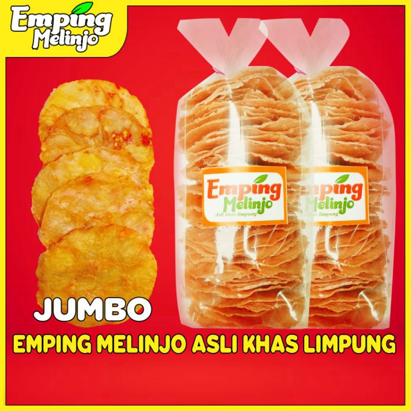 

Emping Jumbo melinjo (1 kg) pedas manis | asli limpung