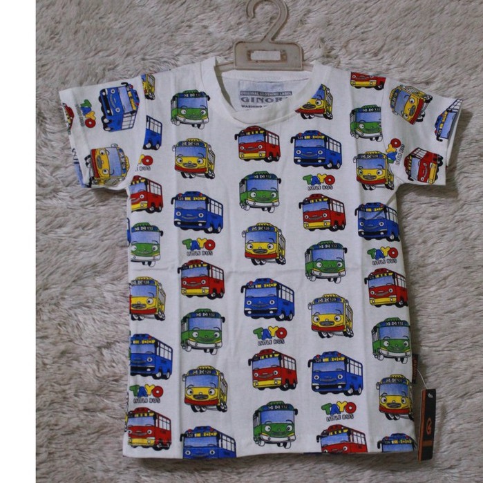 BAJU KAOS TAYO LITTLE BUS PRINTING