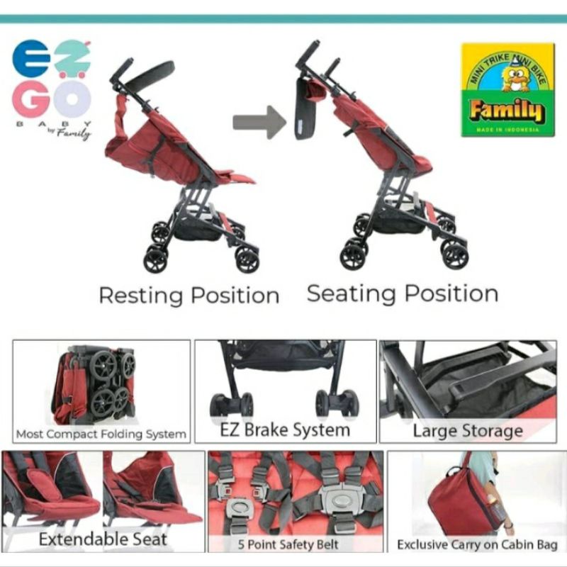 PRELOVED PL Stroller bayi EZ Go Family