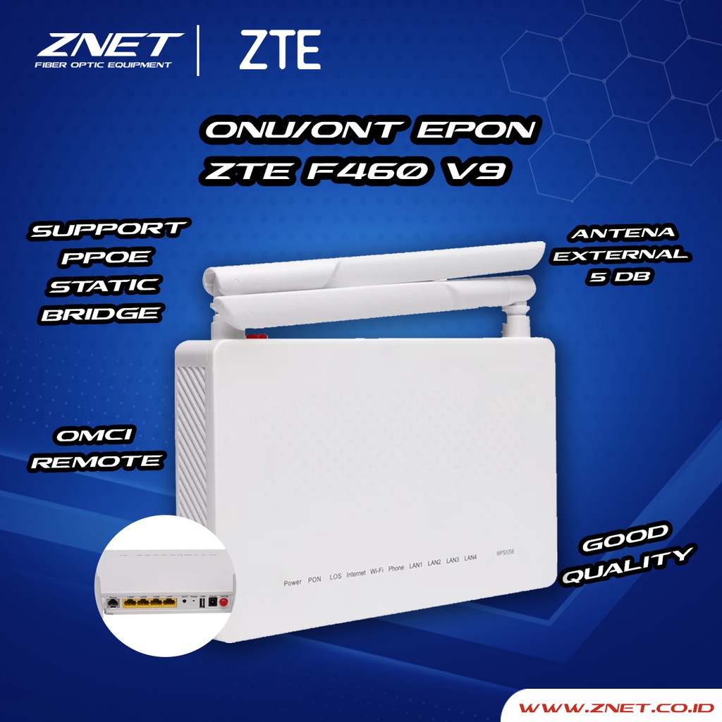 New EPON zte F460-V9  Epon Onu Ont suport HSGQ HIOSO dan semua OLT EPON