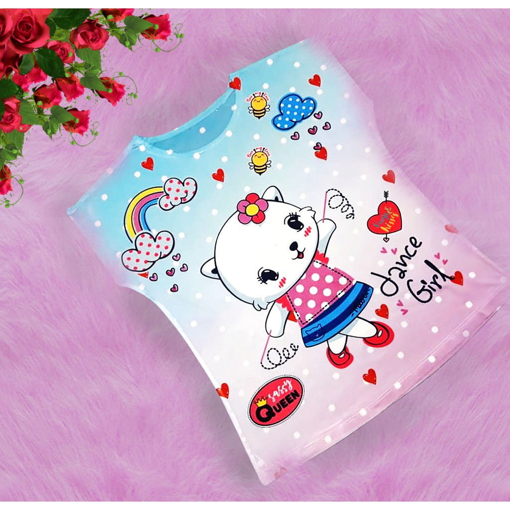 Kaos Anak Perempuan Lucu Dance Girl / Baju Atasan Anak Dance Girl