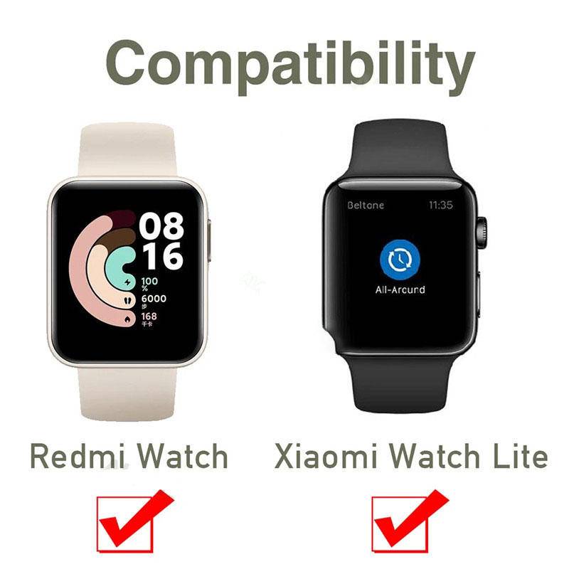 REDMI Pelindung Layar Tempered Glass 3D Full Cover Anti Radiasi Untuk Xiaomi Watch S1 Active / ColorSport / POCO 2 Lite