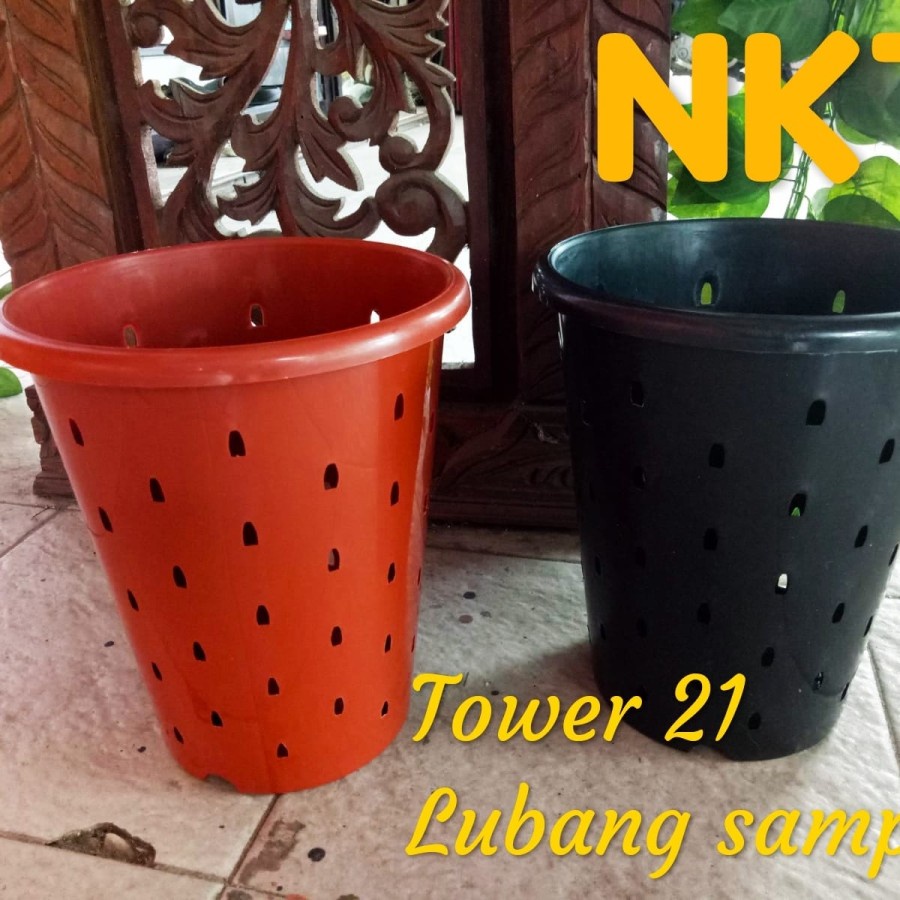 Pot tower NKT 21 CM pot tower 21 pot tinggi pot nkt Pot POROS