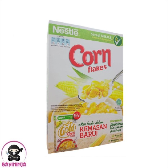 

NESTLE Corn Flakes Cereal Jagung Box 275 g T-Ninjabayi 01
