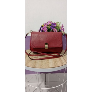 tas sling kulit asli brand by joy gryson Preloved