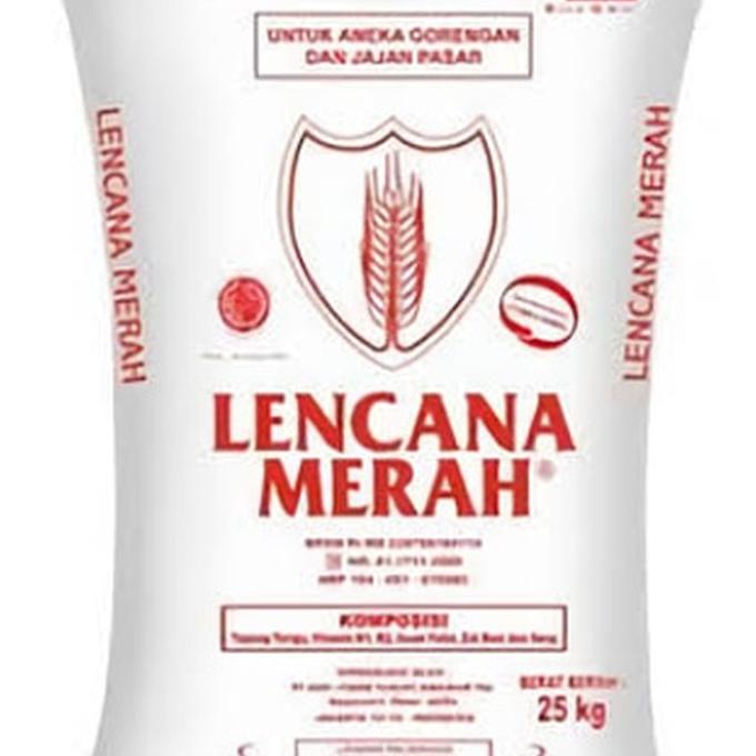 

TERMURAH TEPUNG TERIGU MERK LENCANA MERAH 1 BAL ISI 25 KG