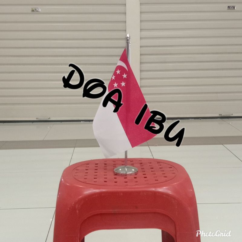 

best seller tiang stenlis meja kecil+bendera negara dunia ready stock