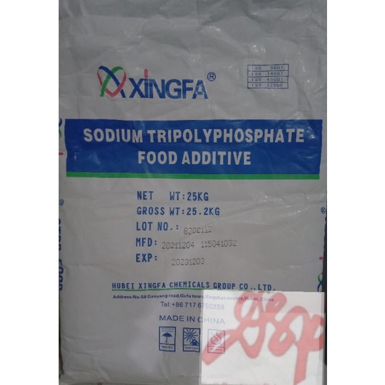 

XINGFA Sodium Tripolyphospate Food Grade ex China Pk 1 Kg