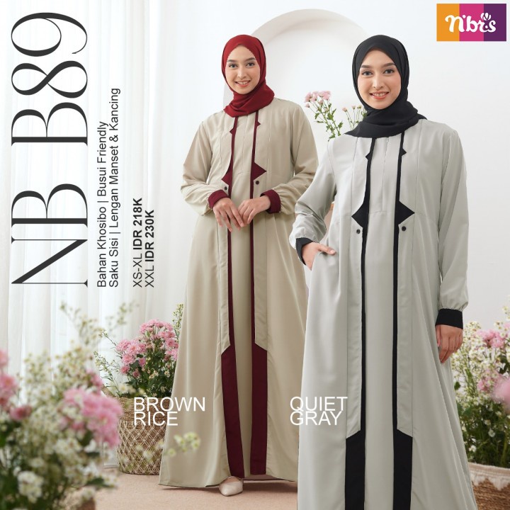 Gamis Nibras NB B89 / Fashion Muslim Terbaru 2022