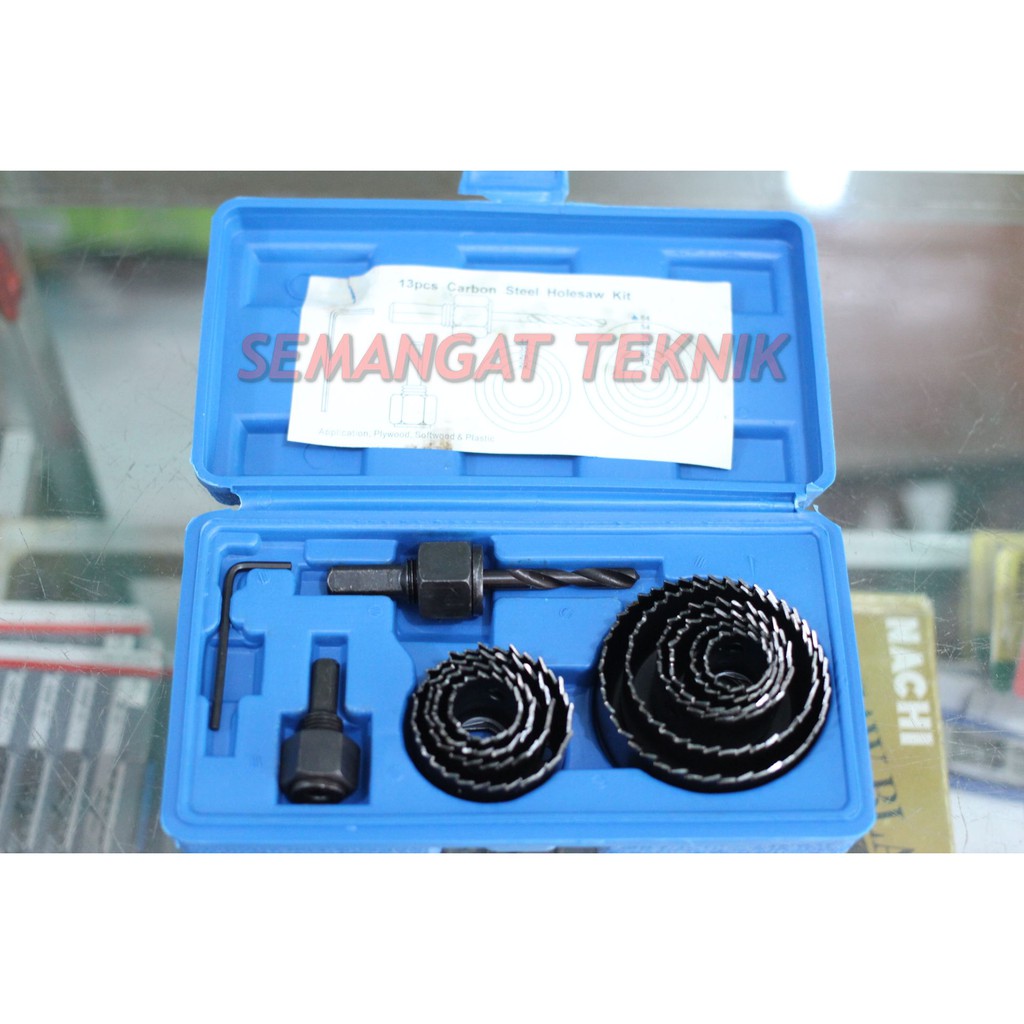 HOLESAW HOLE SAW SET KIT 13PCS BENZ HIDROPONIK Shopee 