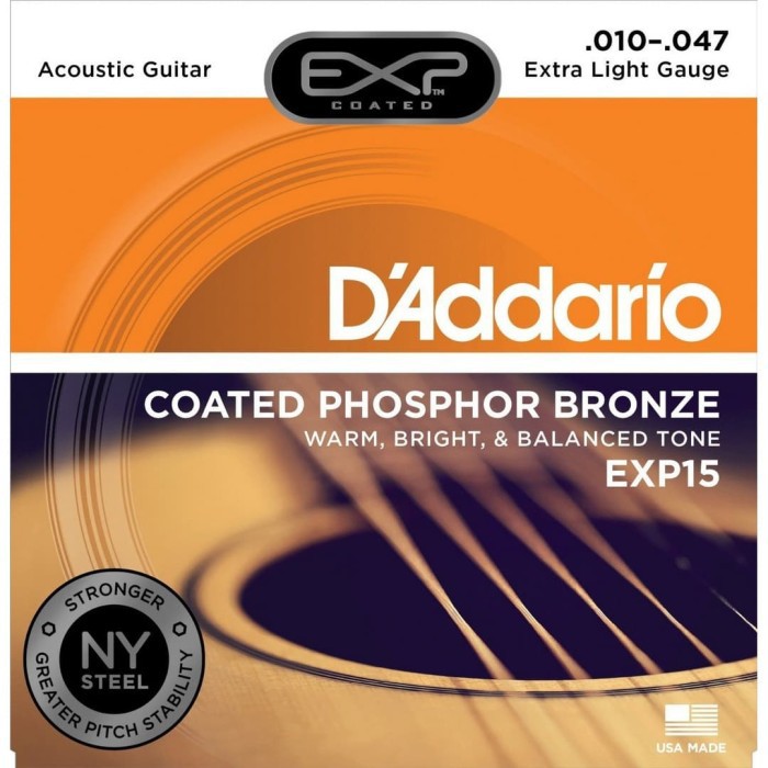 Senar Gitar Akustik String Daddario EXP Coated Phosphor Bronze EXP16 EXP26 EXP15