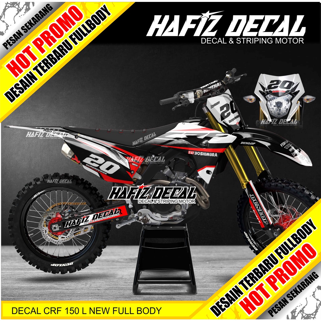 DECAL CRF, DECAL CRF 150 L, DECAL CRF 150, STIKER CRF 150 L, DECAL CRF 150L, STICER CRF 150