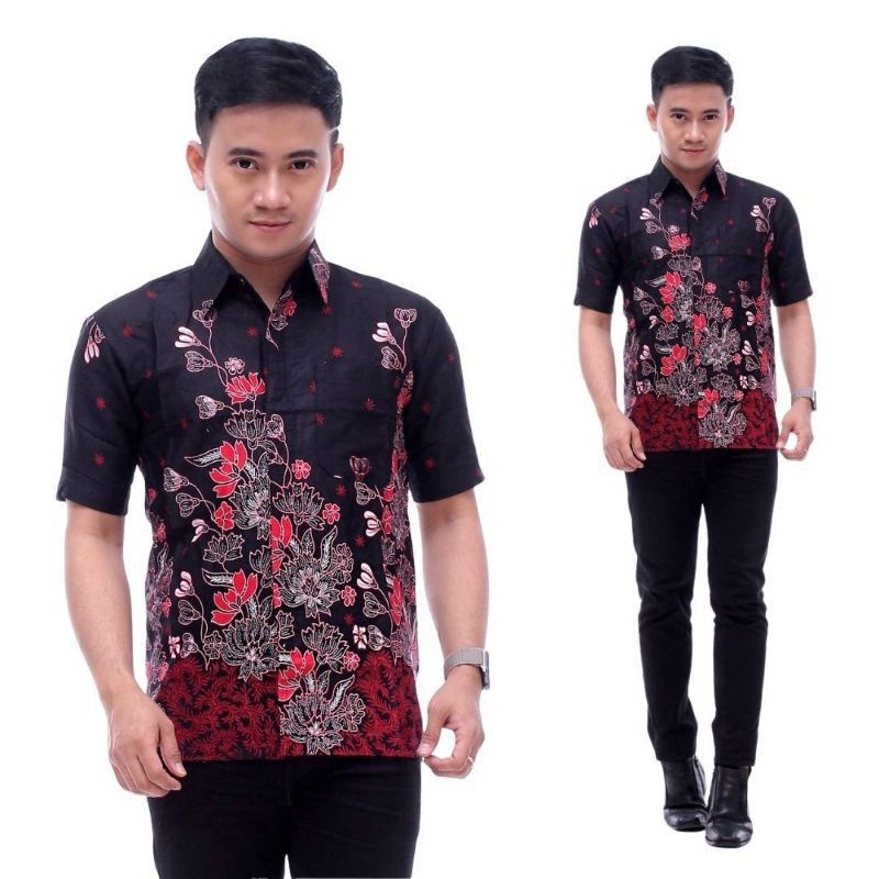 BATIK COUPLE FAMILY MOTIF BAMBU MERAH - BISA DI BELI TERPISAH