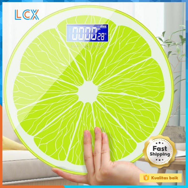 LCX Timbangan Badan lucu/Timbangan Badan Digital Lucu Motif Buah LSH