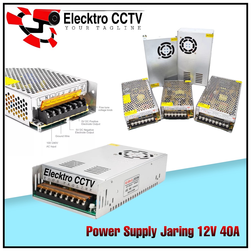 Power Supply Cctv 12V 40A Power Suply Swiching 40 Amper