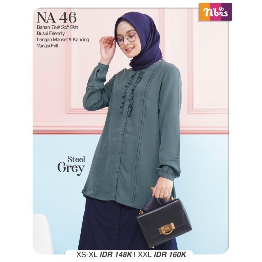 BISA COD/ BLOUSE WANITA TUNIK NIBRAS BLOUSE - ATASAN NIBRAS NA 046 - PAKAIAN WANITA