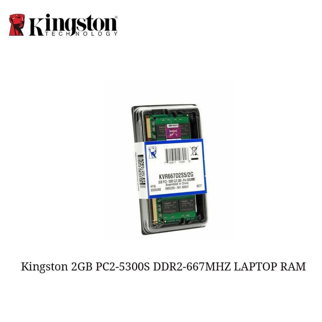 Kingston DDR2 Memory RAM 2GB 667Mhz 800Mhz 5300 6400 PC2 Untuk Laptop