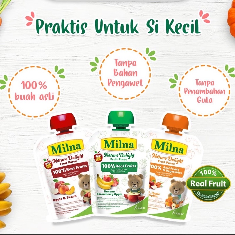 Milna Nature Delight Pure 80gr / Mpasi Bayi