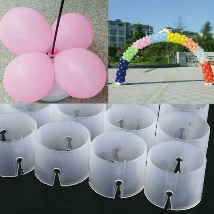 Klip Balon Anulus Clip Alat Penghias Balon Bentuk Bunga Pengait Dekorasi Simple Balloon Pesta Party 