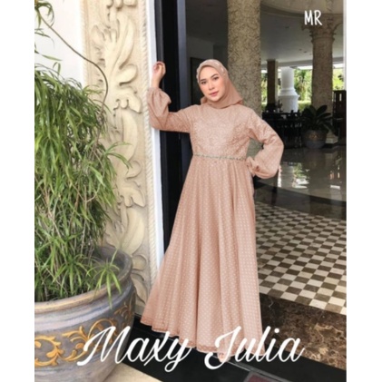 Baju Gamis Muslim Wanita Remaja Brukat Terbaru 2022 Model Kekinian Trendy Polos Bahan Brokat Gamis P
