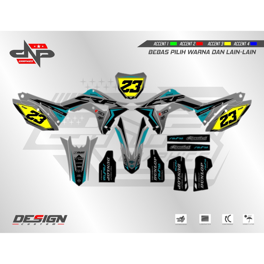 Decal Stiker CRF 250-450 R 2019 01