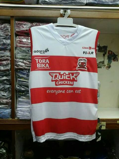Kaos Singlet Madura United Home 2018 Merah Putih Terbaru Lokal