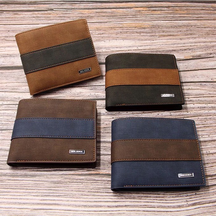 Dompet Pendek Lipat Kulit Pria import Leather Wallet MBS-040-1