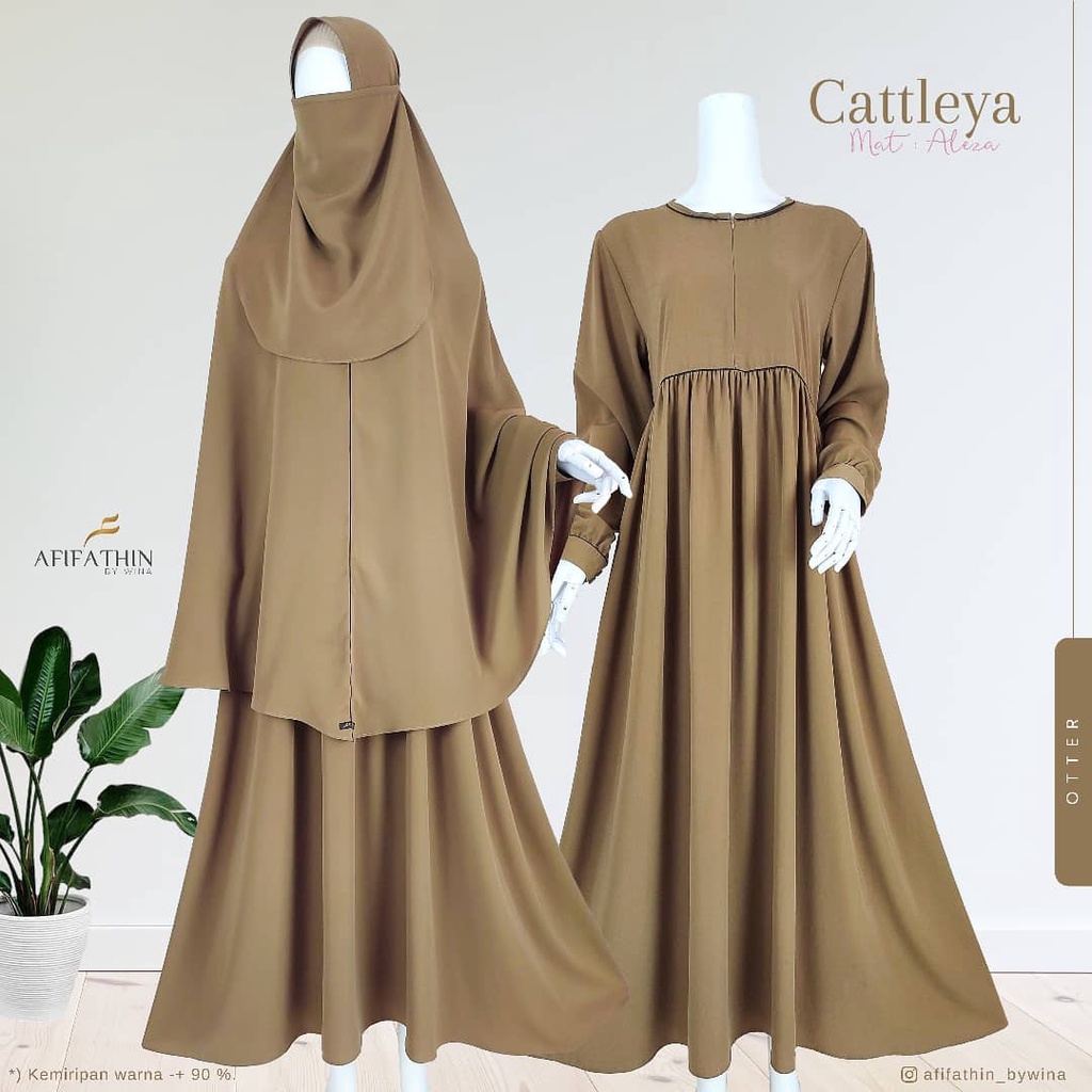 Gamis Terbaru Model Syar'i Ukuran Jumbo Cattaleya LD up To 140