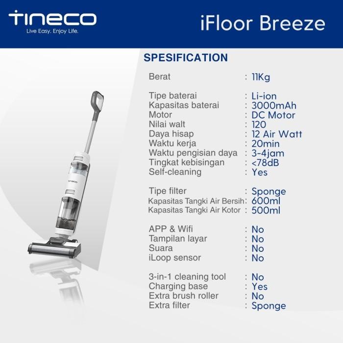Tineco Ifloor Breeze Cordless Wet Dry Vacuum Cleaner And Mop