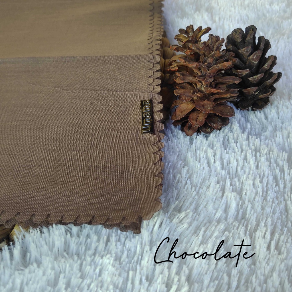 HIJAB SEGI EMPAT VOAL UMAMA LC, JILBAB LASERCUT, VOAL UMAMA, SEGI EMPAT VOAL-Chocolate