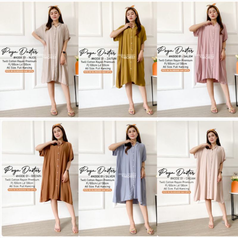 Daster Polos Series Original Morist Baju Tidur Rayon / Ruifi Talia Poya