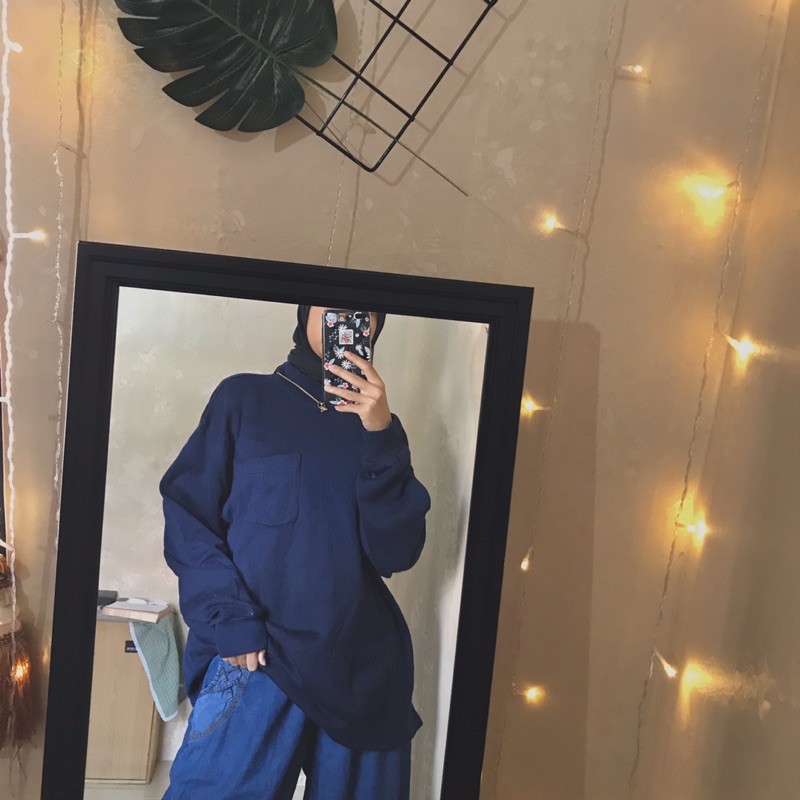 (THRIFT)CREWNECK OVERSIZE (TANGAN BALON)