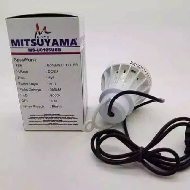 LAMPU BHOLAM LED USB MURAH MITSUYAMA 5W TERANG