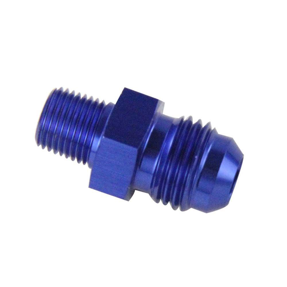 Lanfy Adaptor Lurus Aluminium Fast Flow AN6 AN8 AN4 1per8 NPT fitting Selang Otomatis Biru