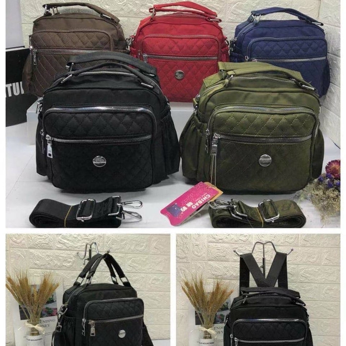 CB67001 Tas Wanita Import CHIBAO Bordir - Hijau Army