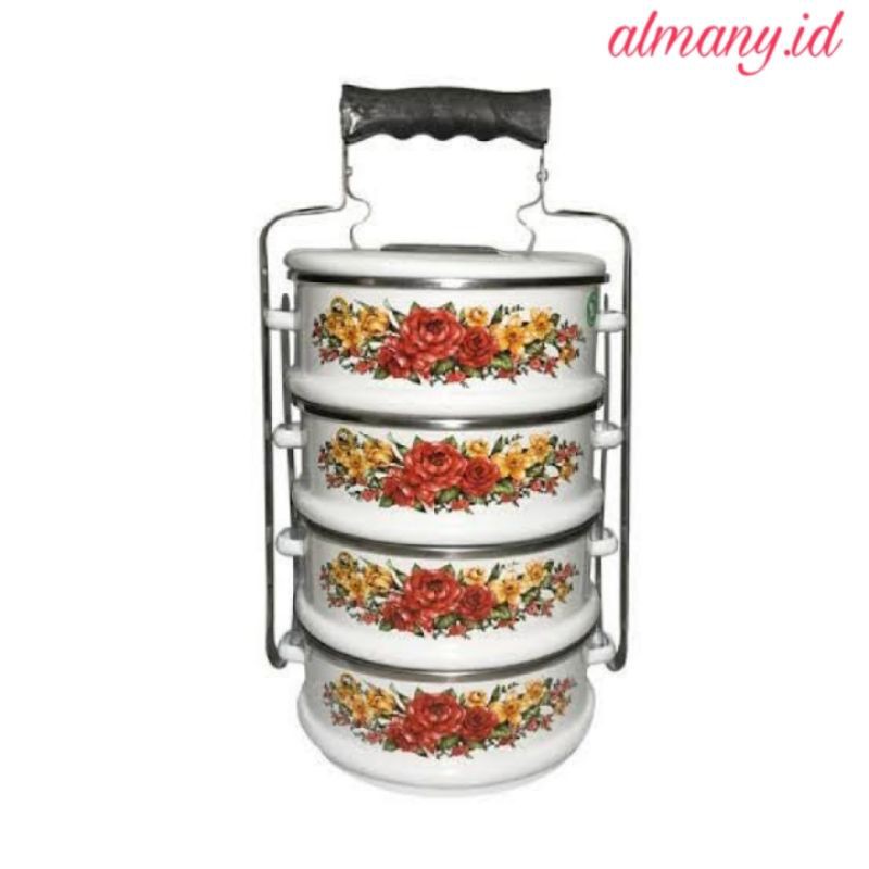 Rantang Panda Susun 4/14cm Putih