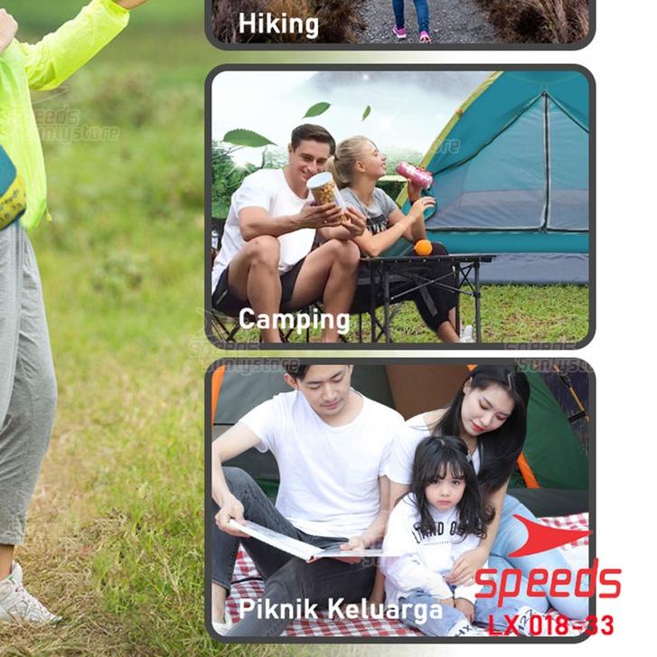 ⅎ SPEEDS Tenda Camping Tenda Gunung 2-3 Orang Tenda Manual Tenda Lipat Portable 018-33 ✷